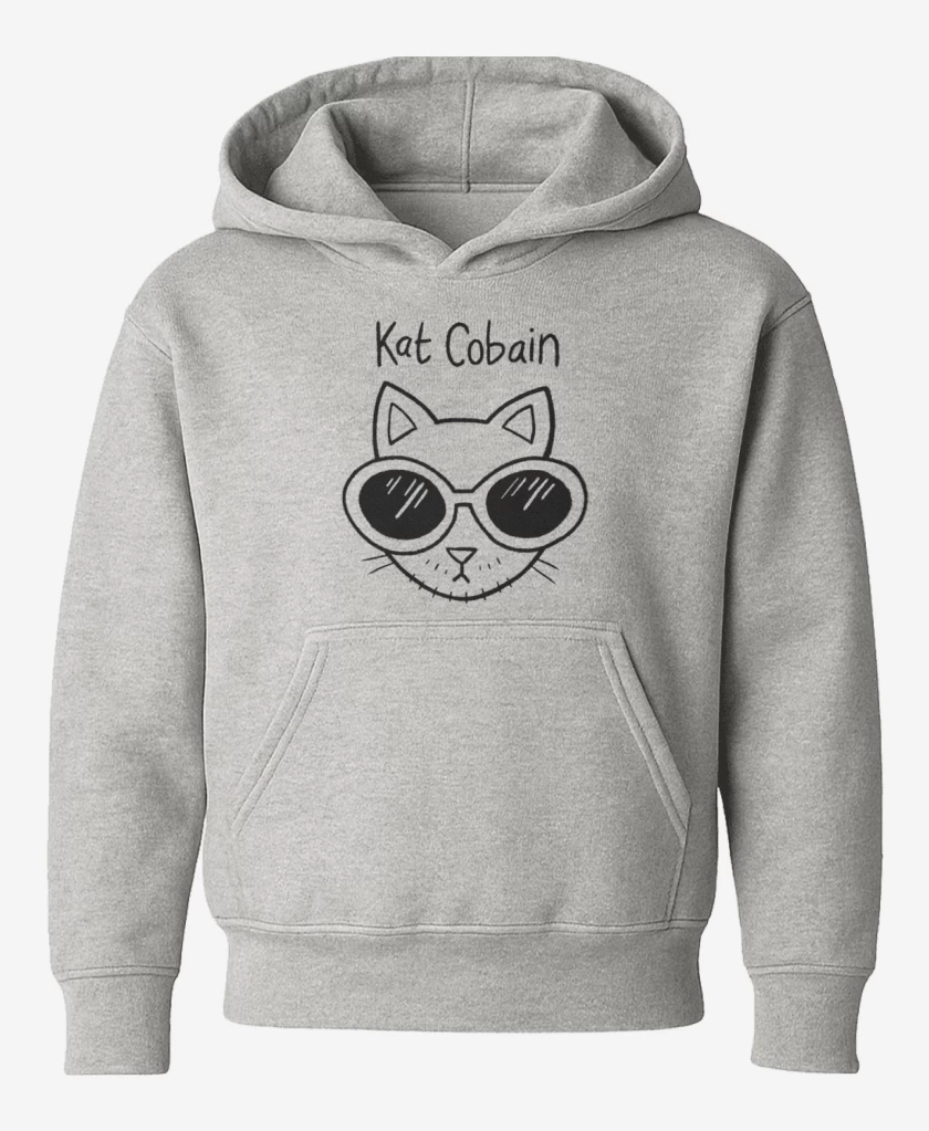 Poleron de niño Gris Melange de cat cobain