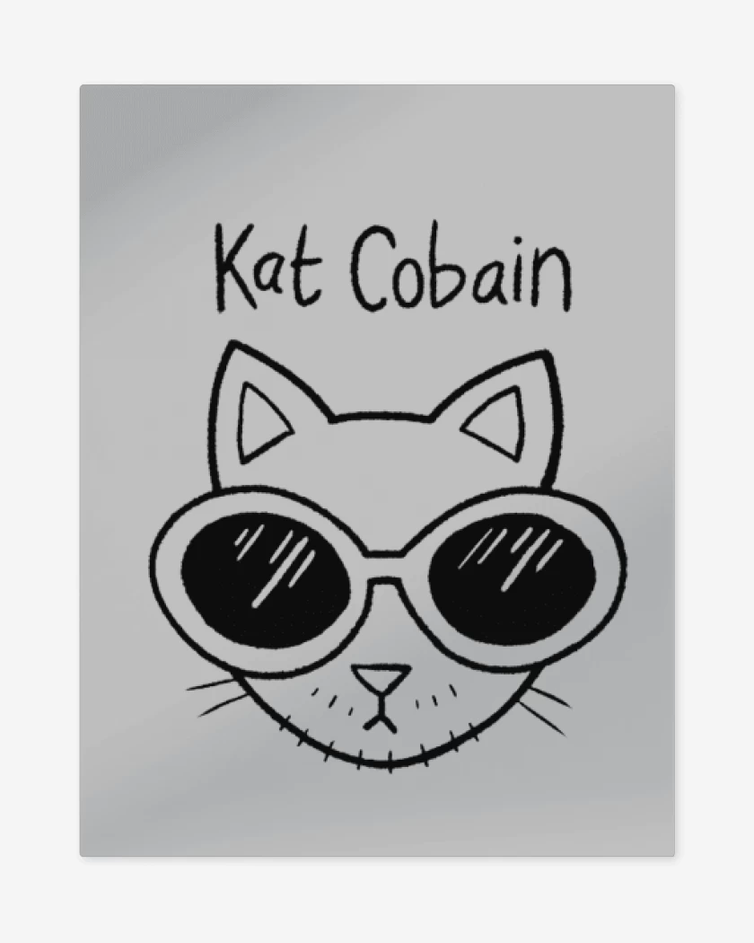 Print metalico cat cobain