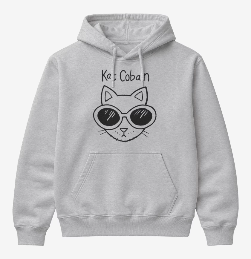 Poleron Canguro básico Gris Melange de cat cobain