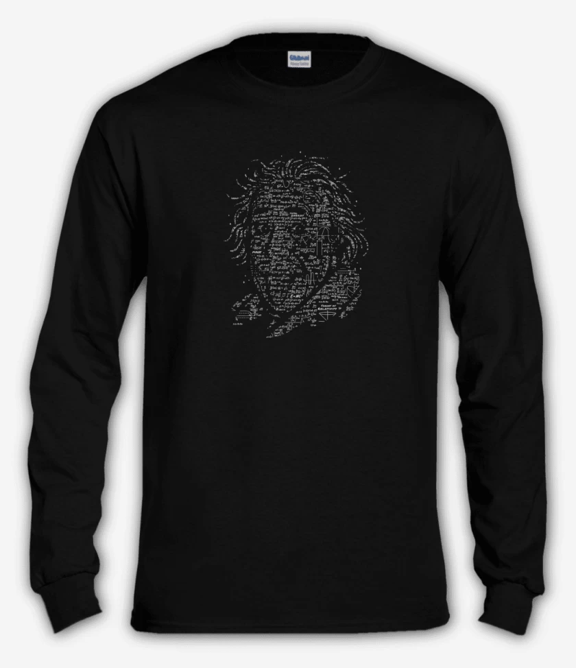 Polera manga larga Negro de Einstein