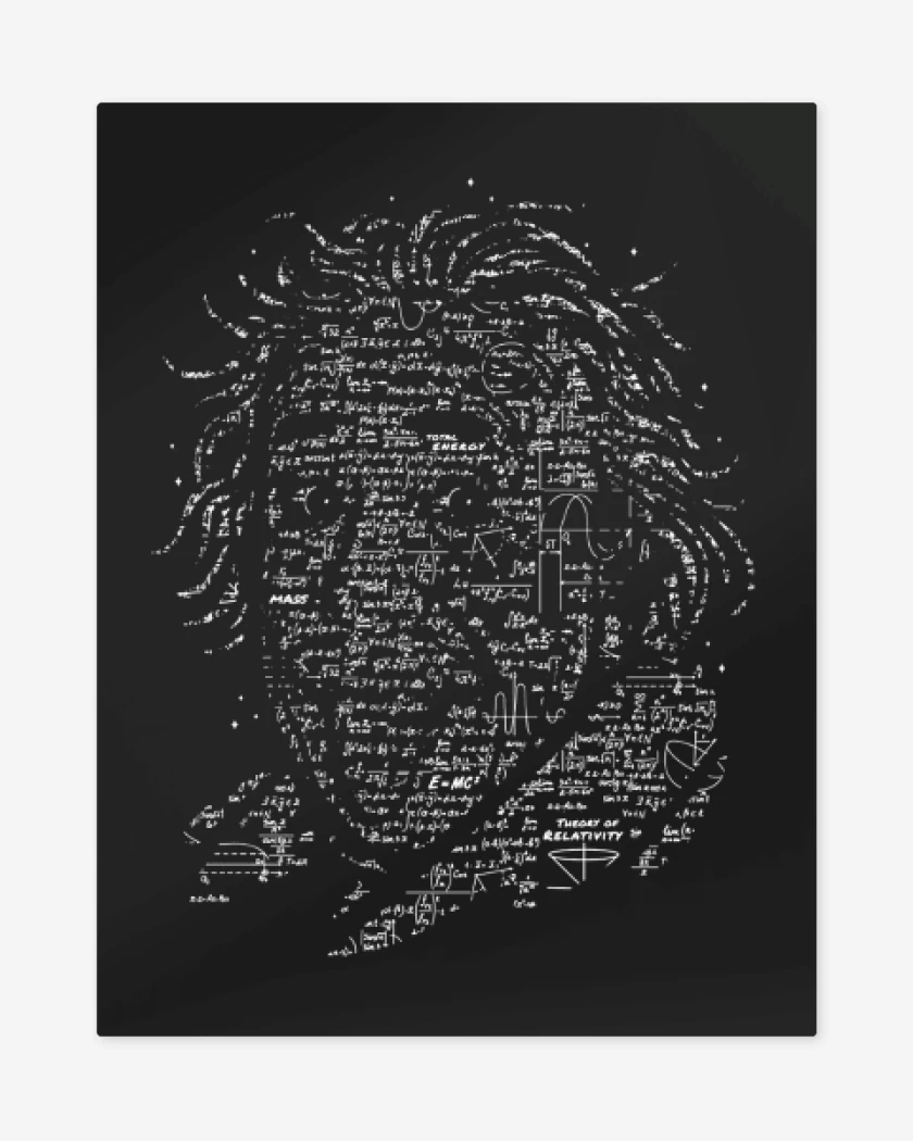 Print metalico Negro de Einstein