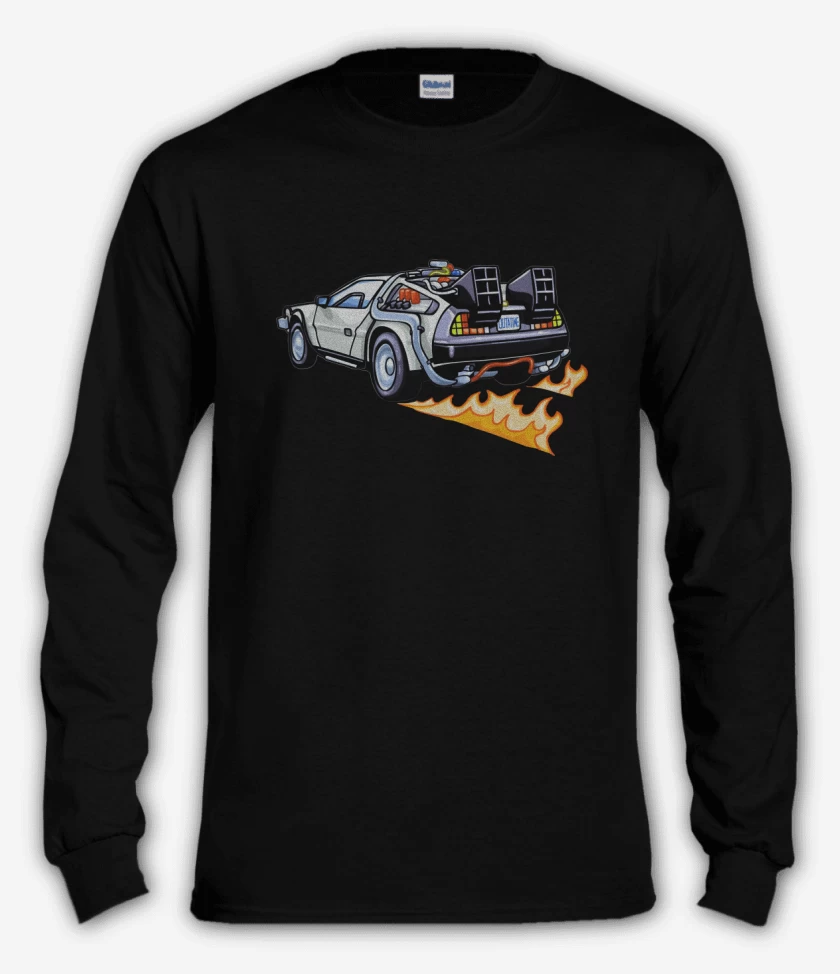 Polera manga larga Negro de Deloreancillo