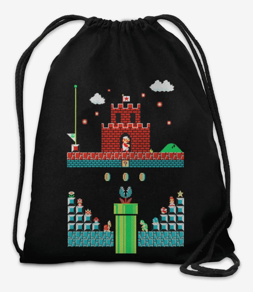 Mochila Negro de Super bigote numero uno