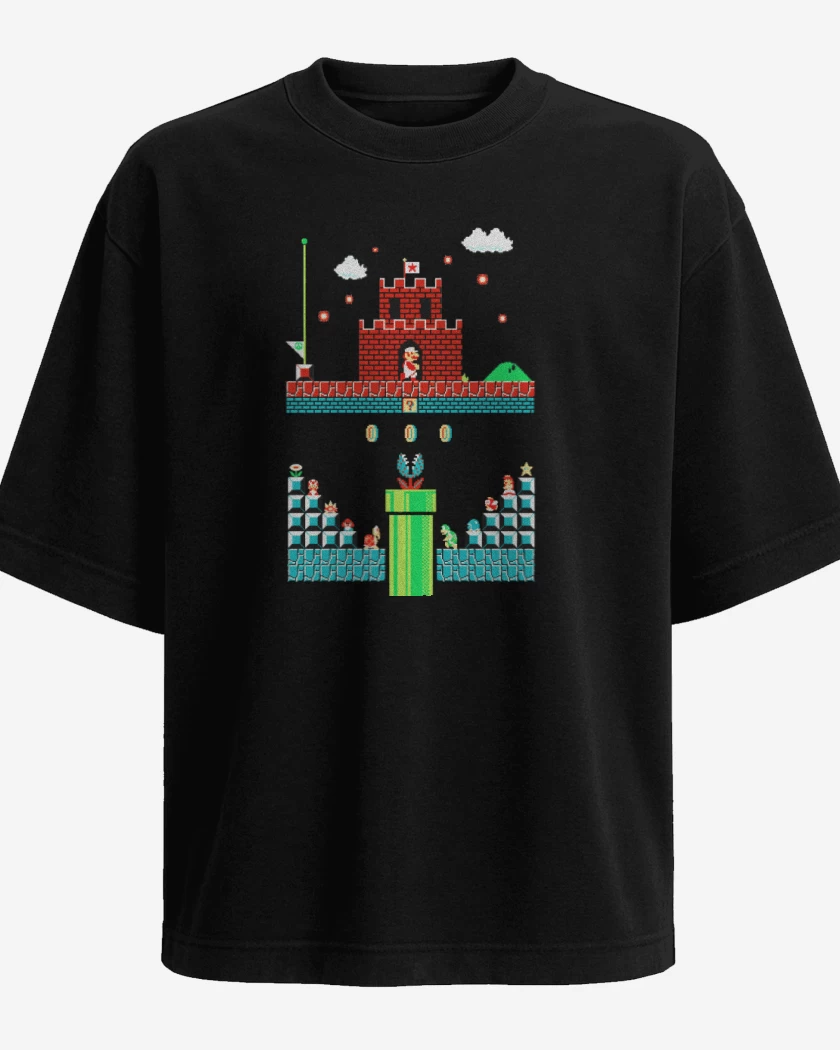 Polera Oversize Super bigote numero uno