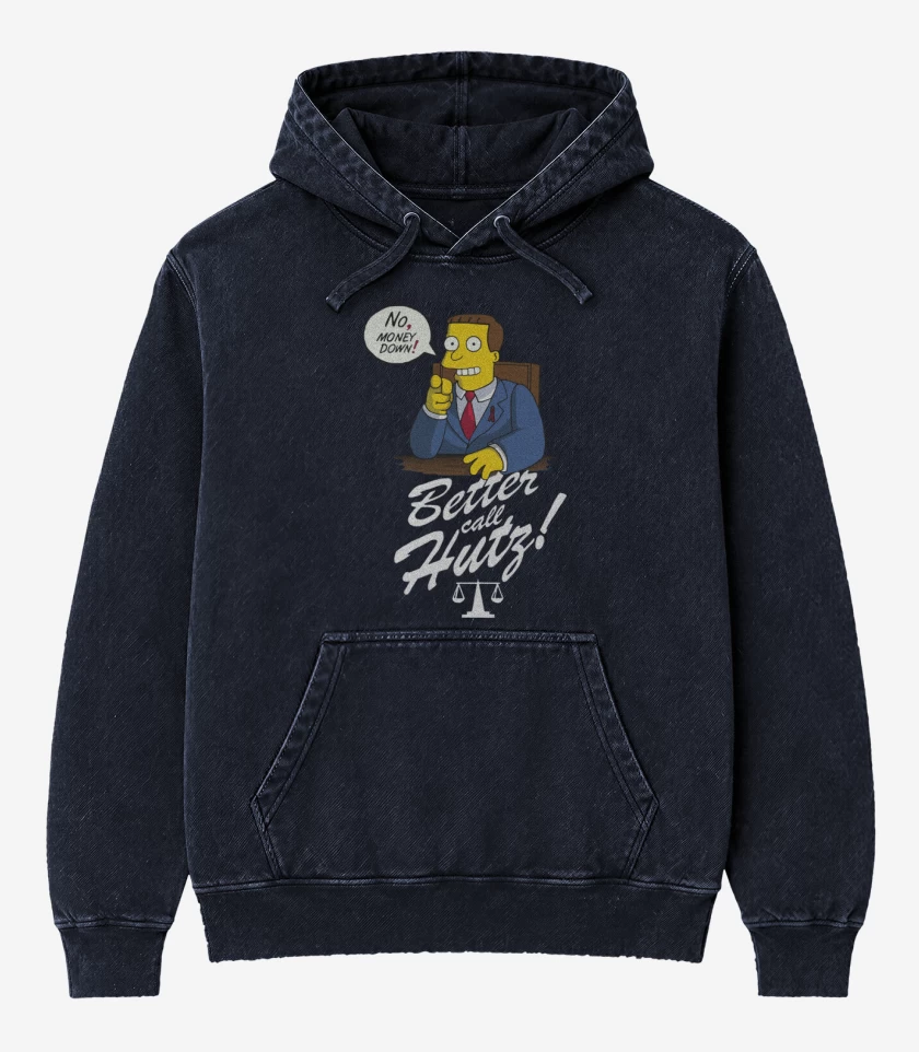 Poleron Canguro Acid Wash Azul Marino de Better call Hutz