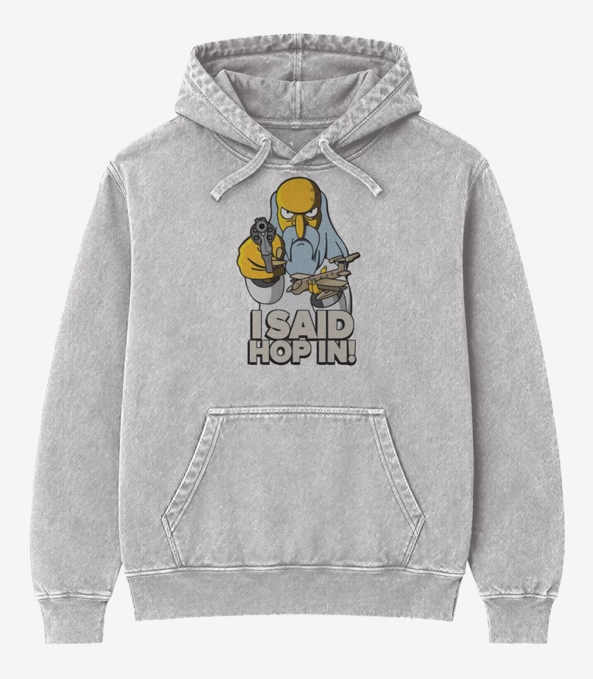 Poleron Canguro Acid Wash Gris Melange de Dije su-ba