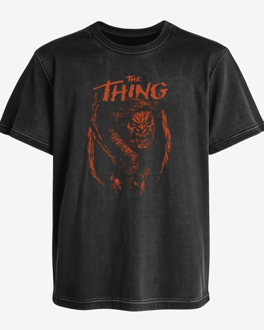 Polera desgastada Negro de Thing