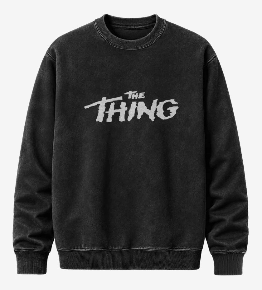 Poleron Polo Acid Wash Negro de Thing 2