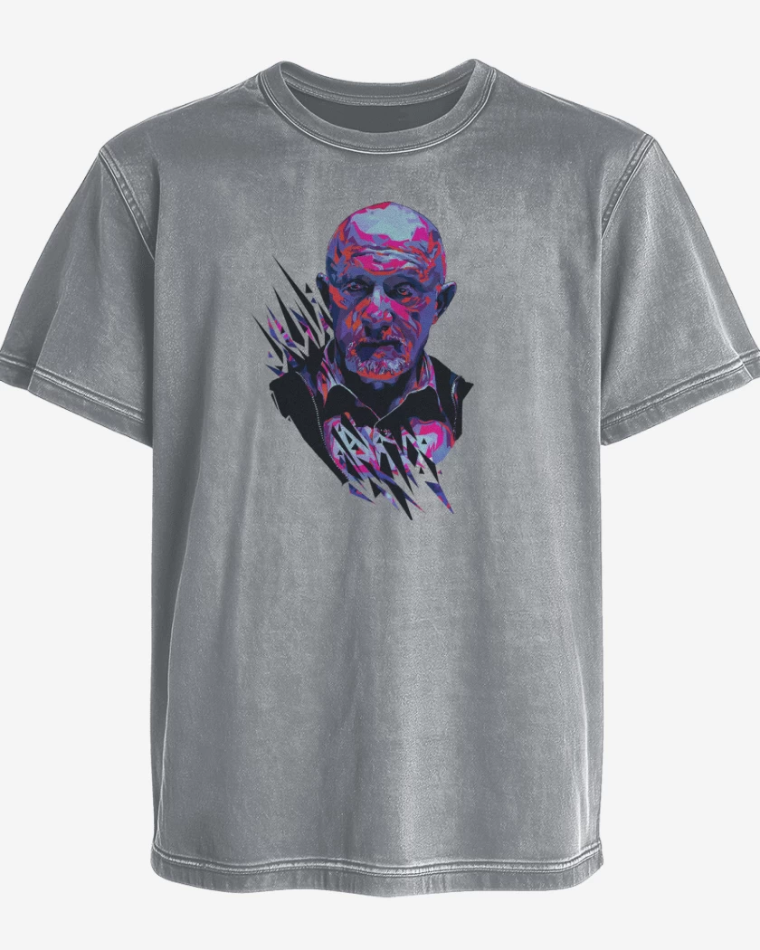 Polera desgastada Gris Melange de Mike Ehrmantraut