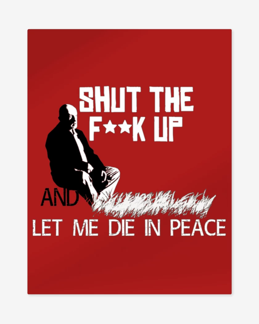 Print metalico Rojo de Let me die in peace