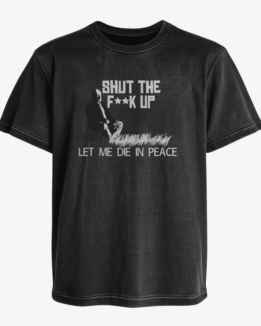 Polera desgastada Negro de Let me die in peace