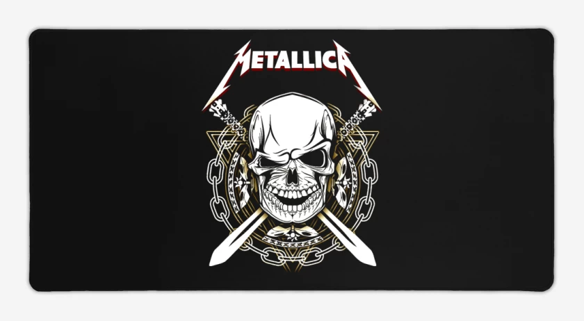 Mouse pad Gamer Negro de Banda metal