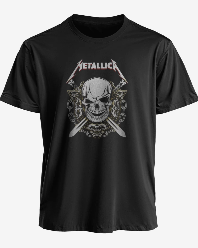 Polera Negro de Banda metal