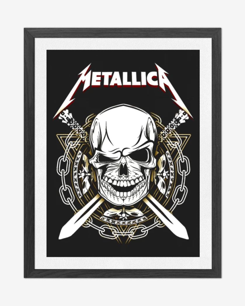 Cuadro decorativo Negro de Banda metal