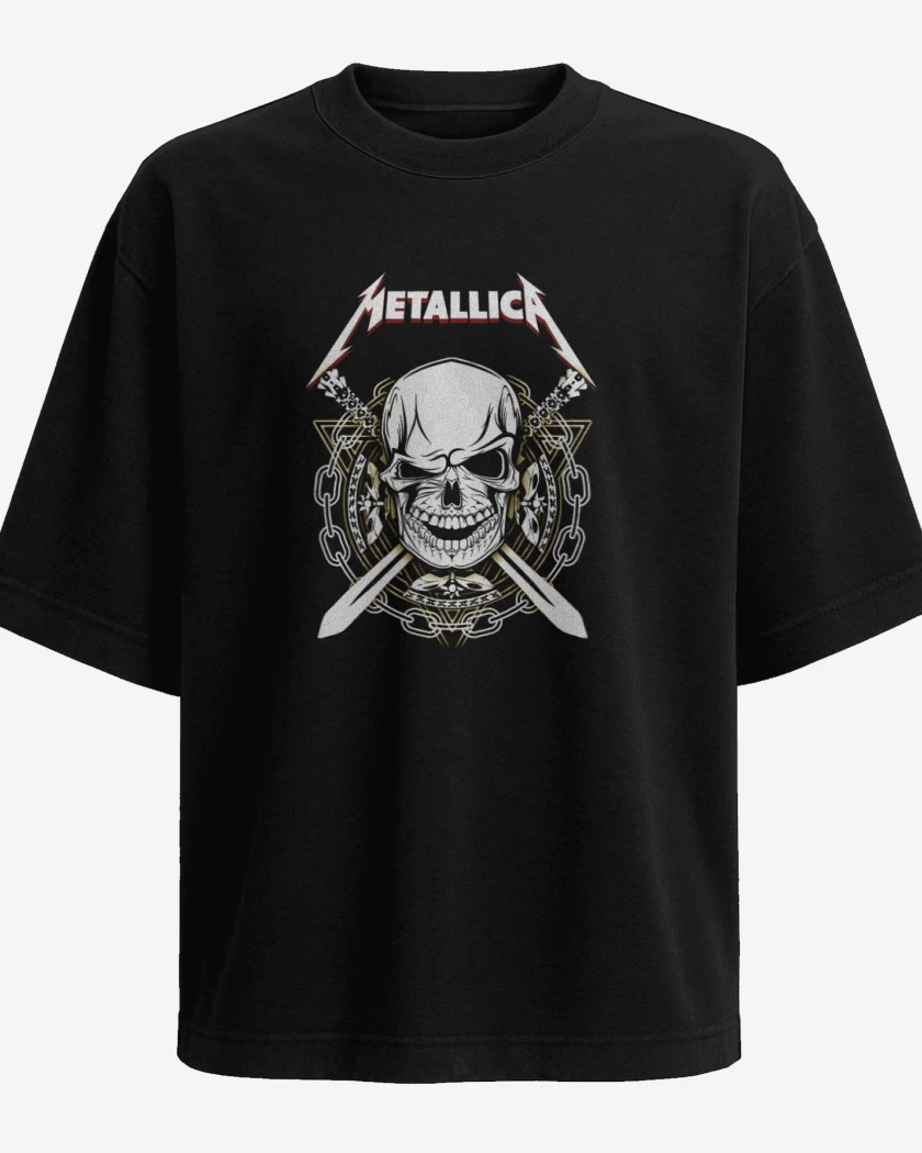 Polera Oversize Banda metal