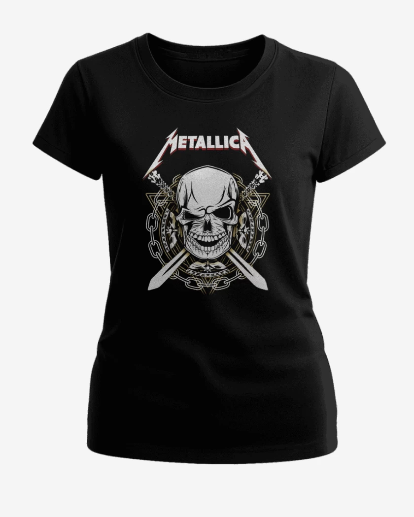Polera de Mujer Negro de Banda metal