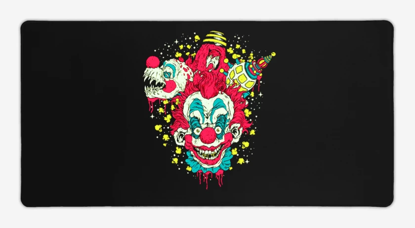 Mouse pad Gamer Negro de Payaso del espacio