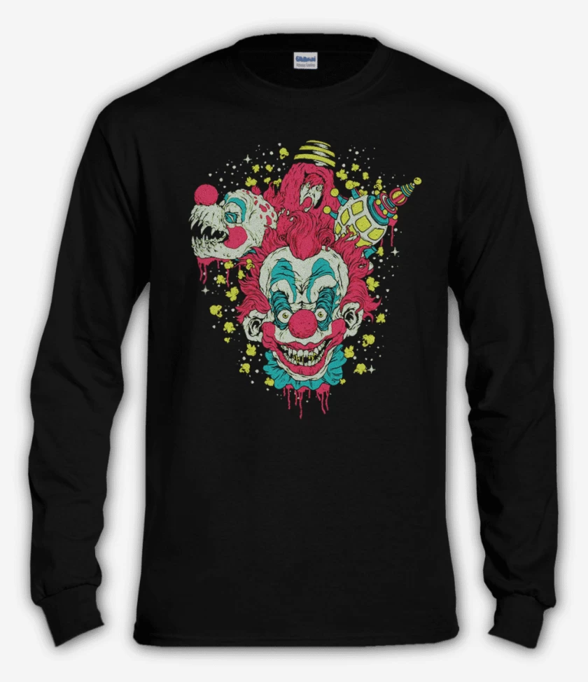 Polera manga larga Negro de Payaso del espacio