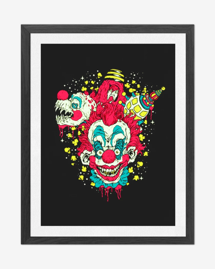 Cuadro decorativo Negro de Payaso del espacio