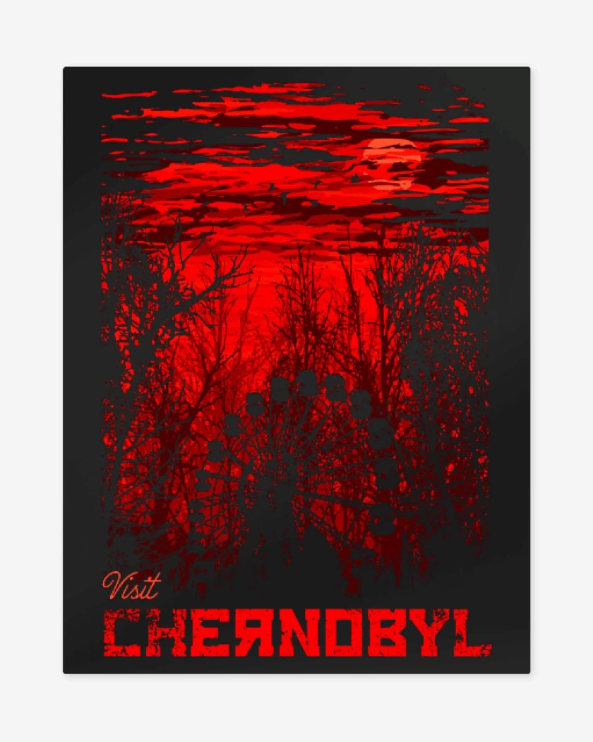 Print metalico Negro de Chernobyl