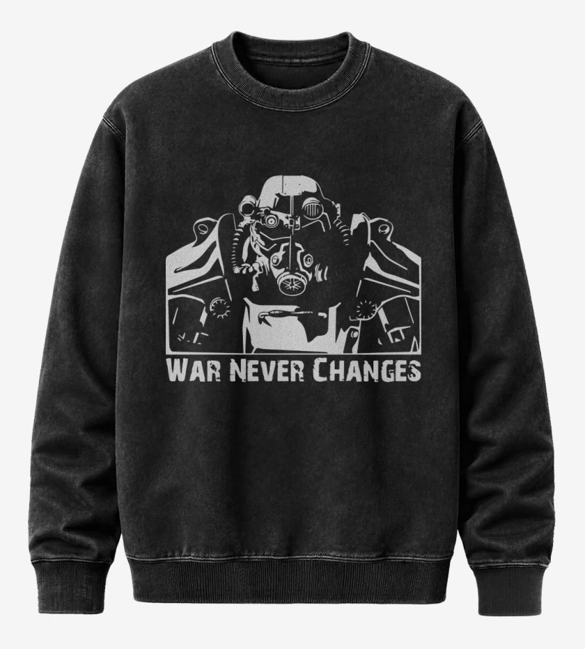 Poleron Polo Acid Wash Negro de War never changes