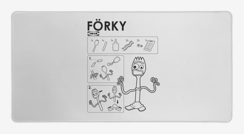Mouse pad Gamer Blanco de F0rki
