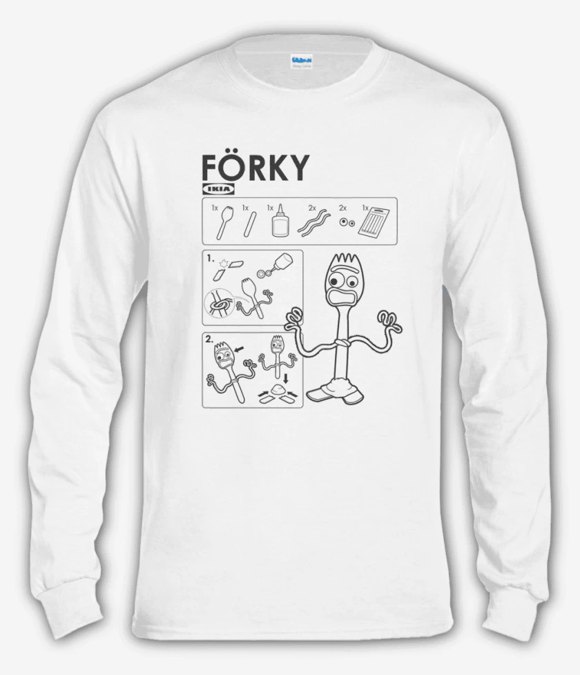 Polera manga larga Blanco de F0rki
