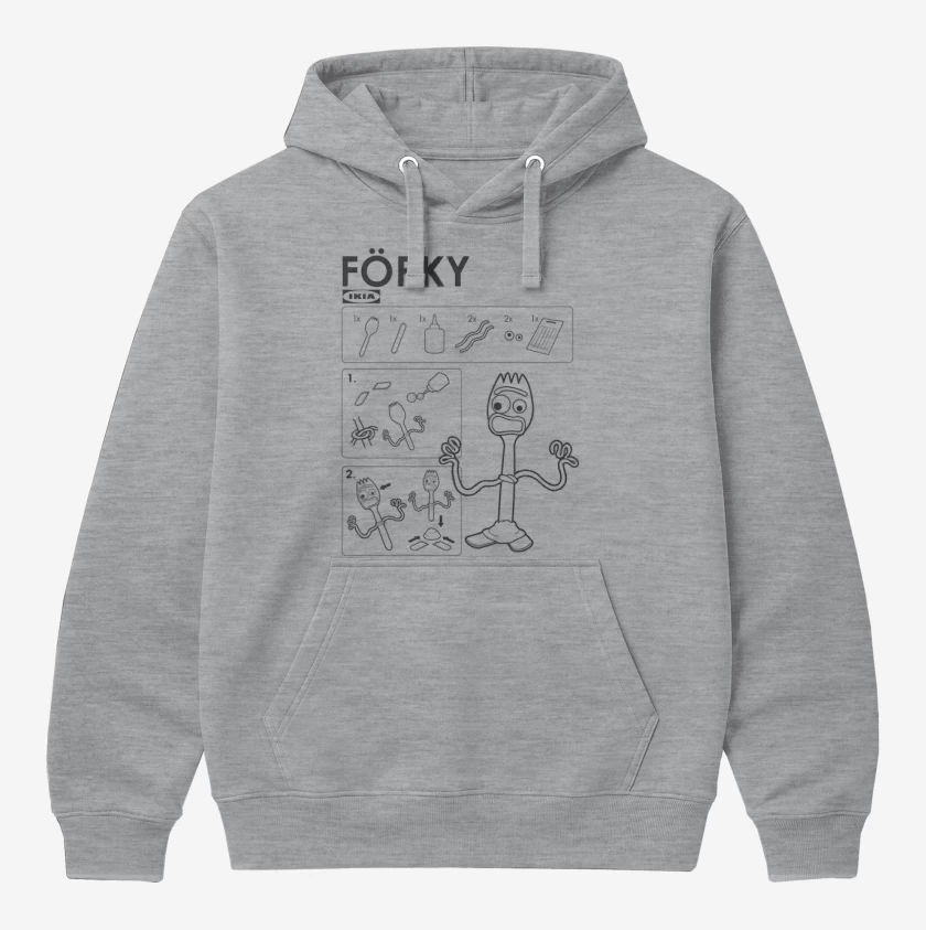 Polerón Canguro Gris Melange de F0rki