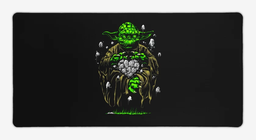 Mouse pad Gamer Negro de Yoda el pulento 2 