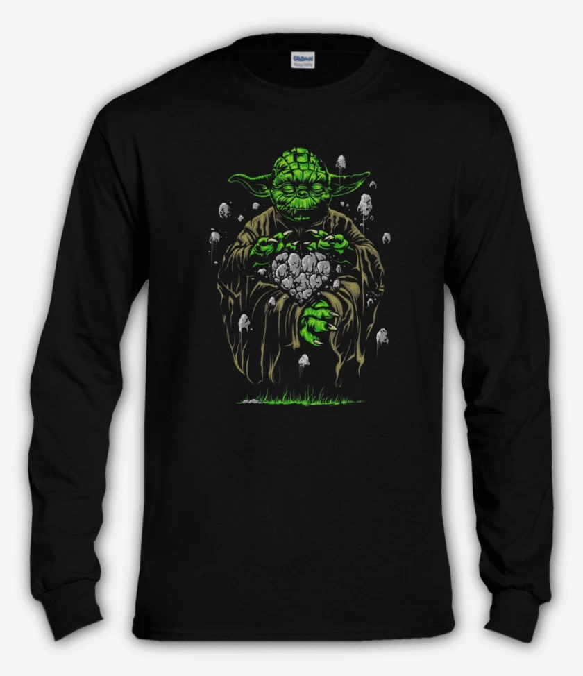 Polera manga larga Negro de Yoda el pulento 2 