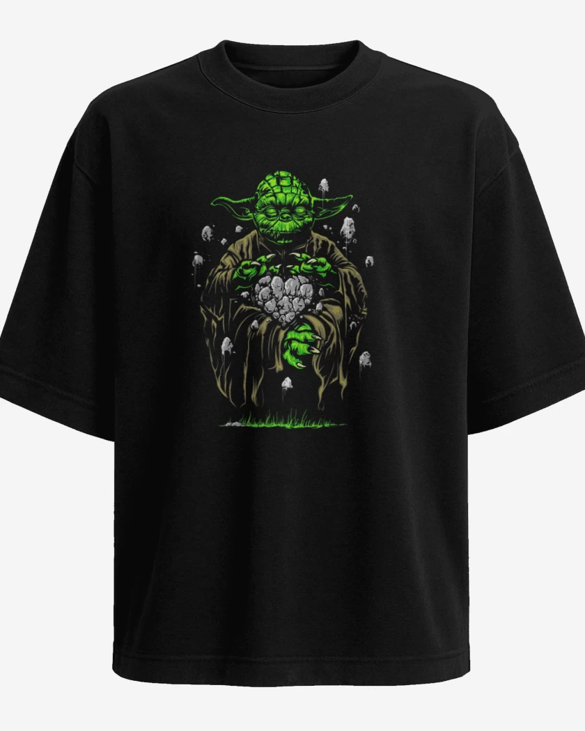 Polera Oversize Negro de Yoda el pulento 2 