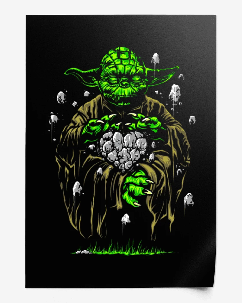 Print Negro de Yoda el pulento 2 