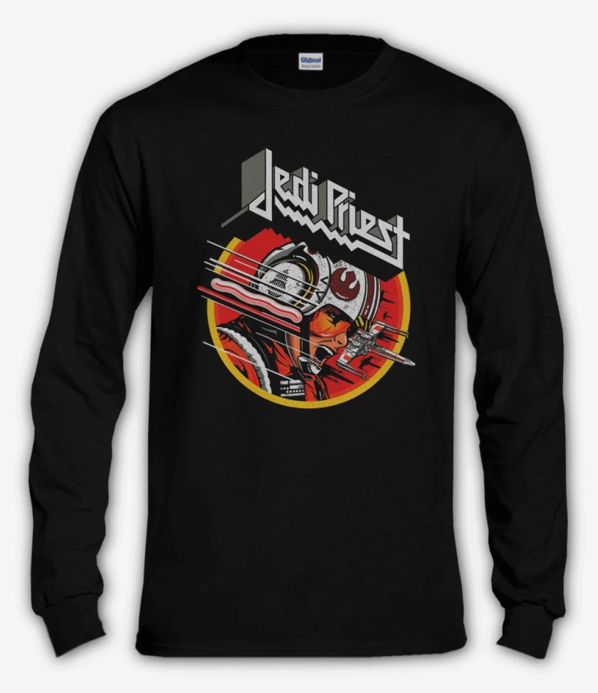 Polera manga larga Negro de Jedi priest