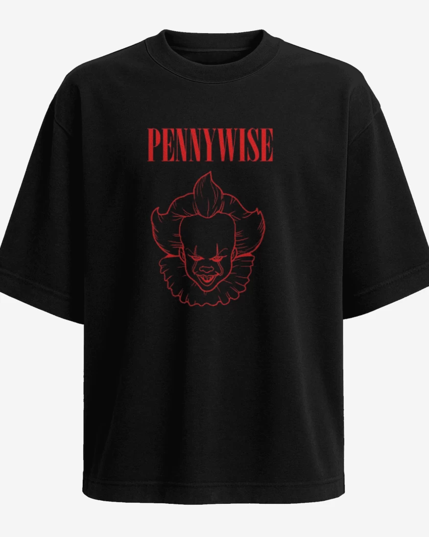 Polera Oversize Negro de El Pennywise