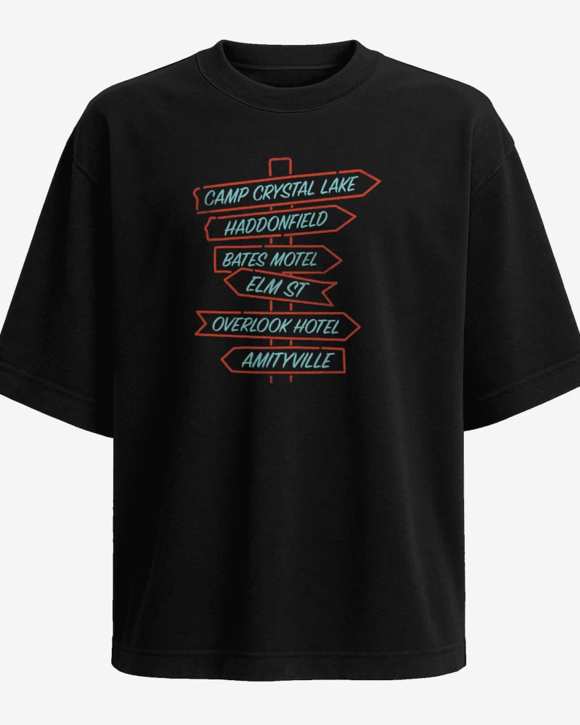 Polera Oversize Negro de Direcciones