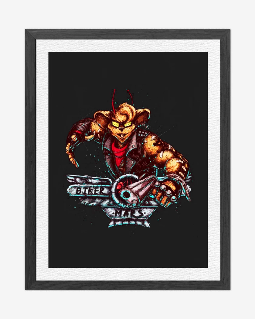Cuadro decorativo Negro de Biker mars from mars