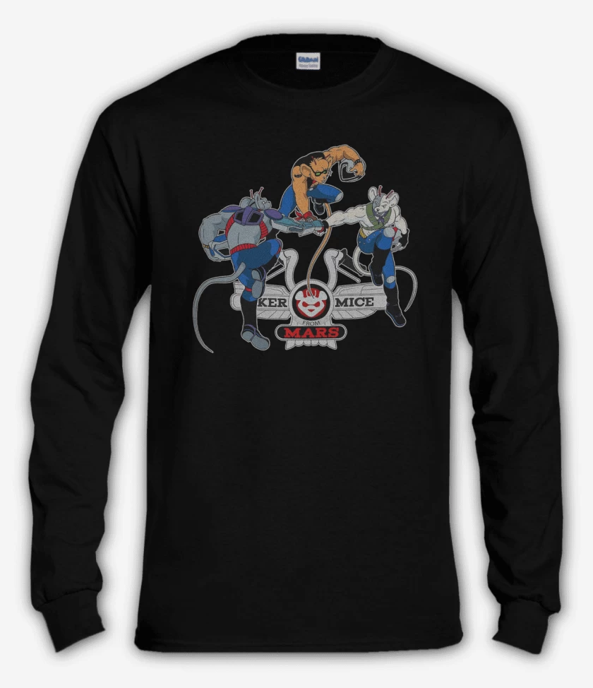 Polera manga larga Negro de Biker mice from mars 2