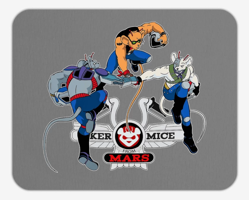 Mousepad Gris Melange de Biker mice from mars 2