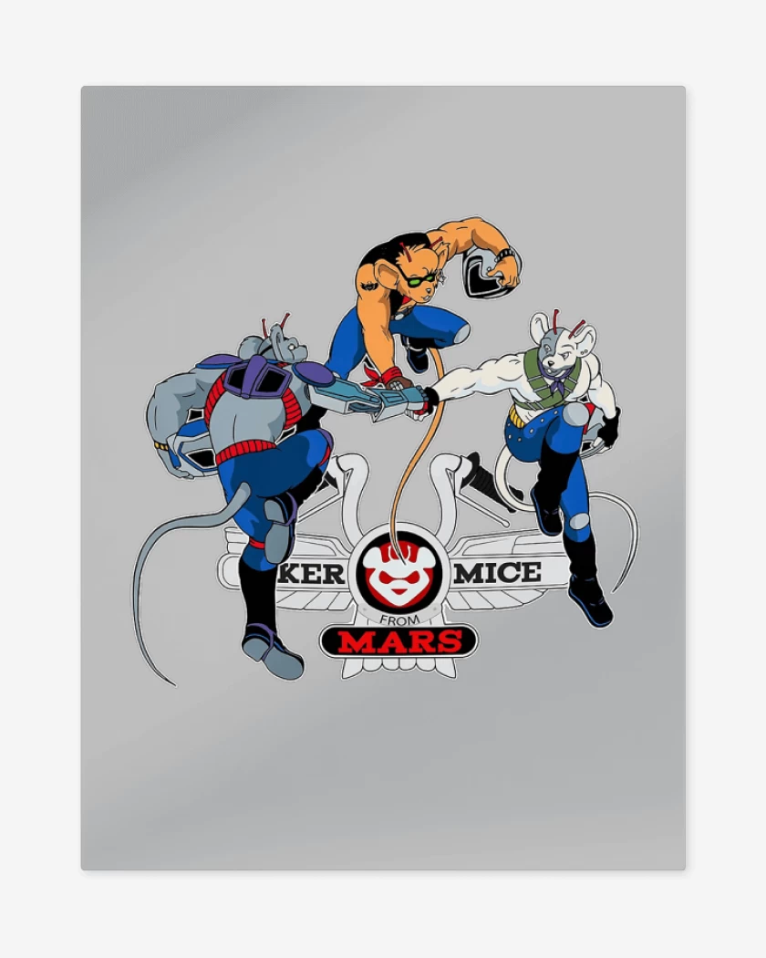 Print metalico Gris Melange de Biker mice from mars 2