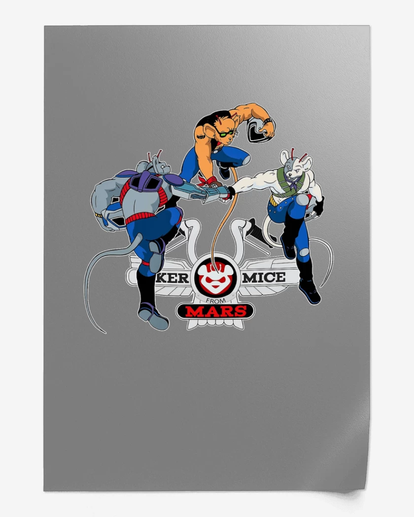 Print Gris Melange de Biker mice from mars 2