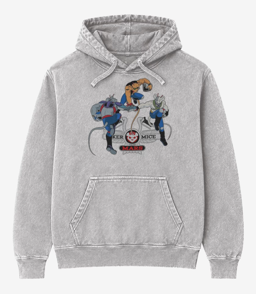 Poleron Canguro Acid Wash Gris Melange de Biker mice from mars 2
