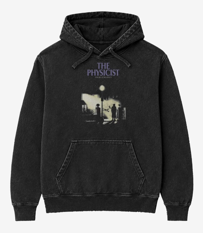 Poleron Canguro Acid Wash Negro de The physicist