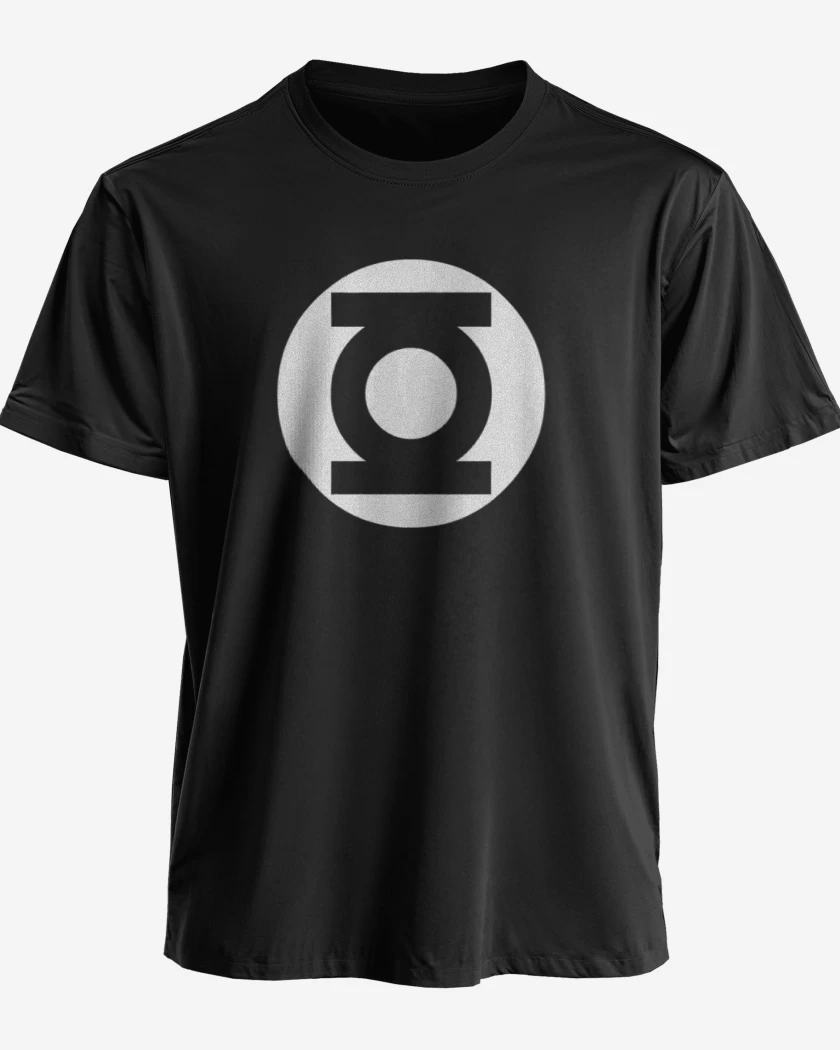 Polera premium Negro de Linterna Verde - Logo