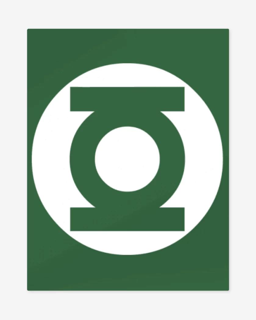 Print metalico Verde jade de Linterna Verde - Logo