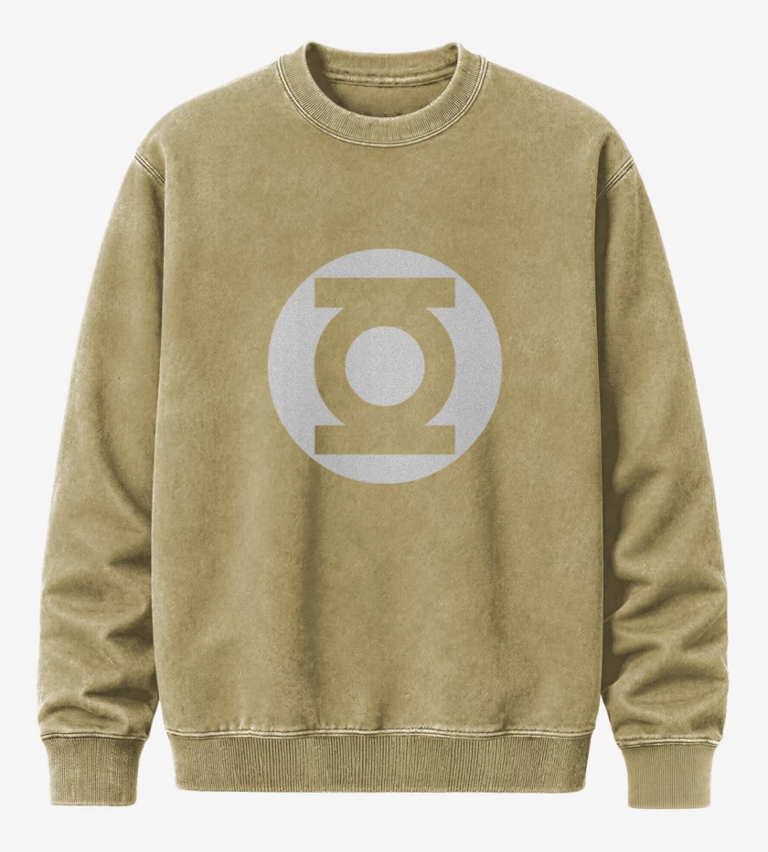 Poleron Polo Acid Wash Beige de Linterna Verde - Logo