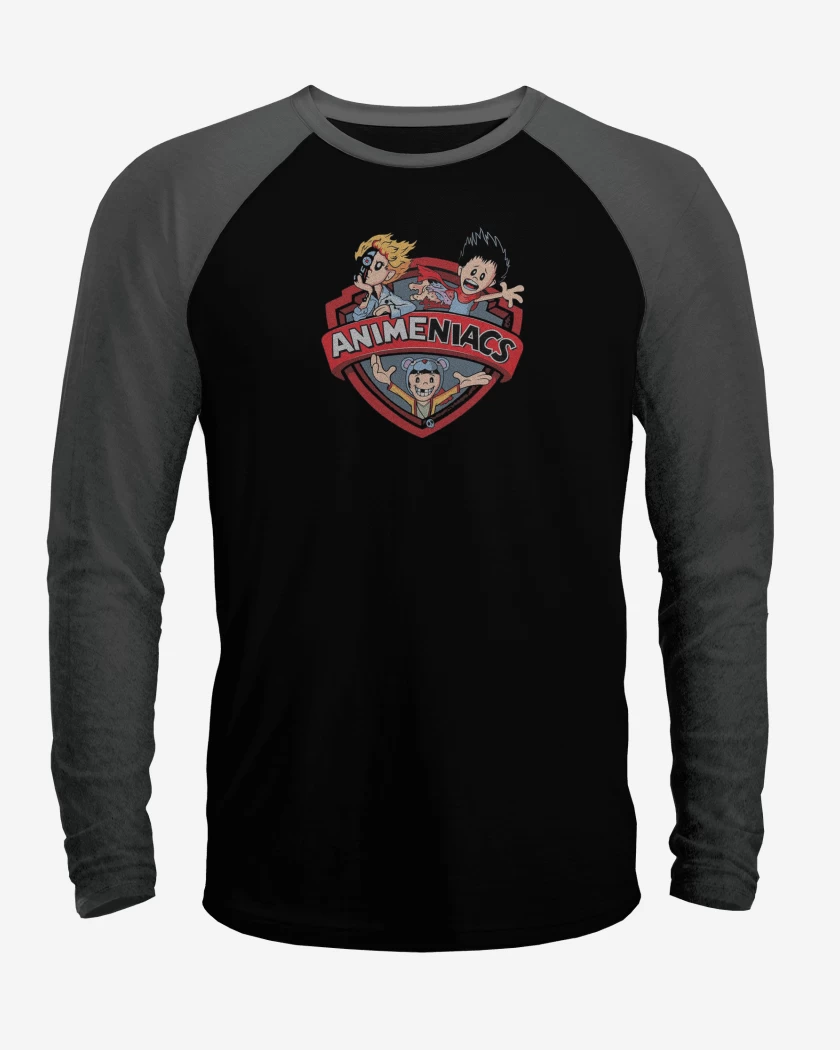 Polera Raglan Negro / Negro Heather de Animeniacs