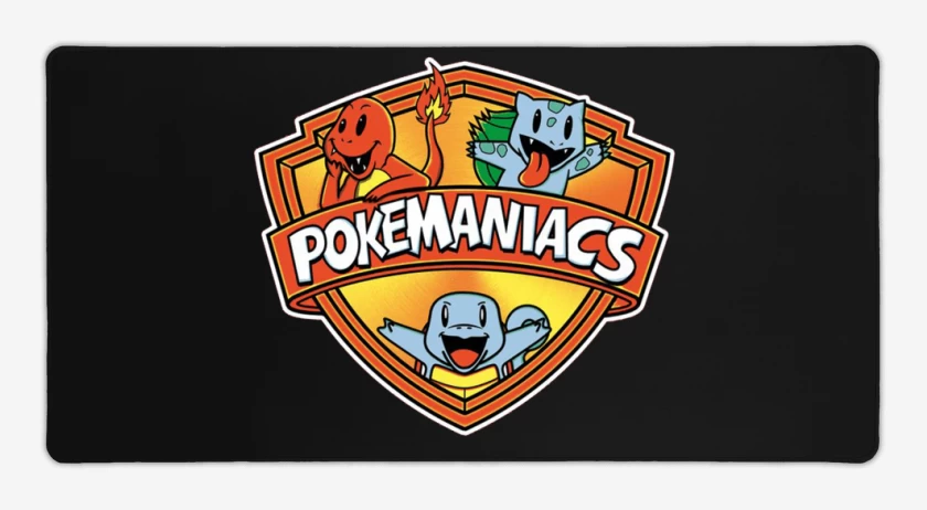 Mouse pad Gamer Negro de Pokemaniacs