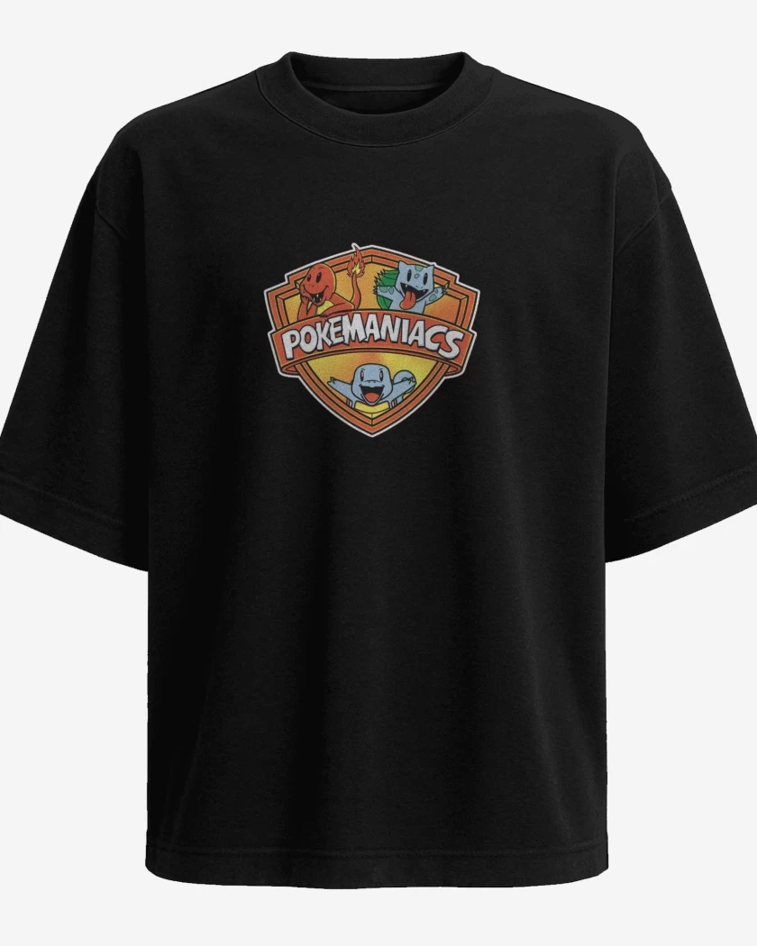 Polera Oversize Negro de Pokemaniacs