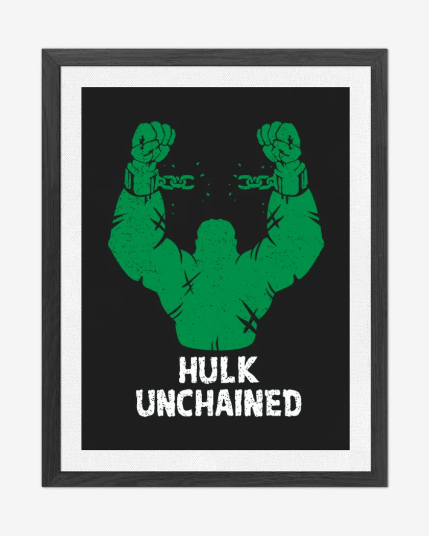 Cuadro decorativo Negro de Hulk unchained