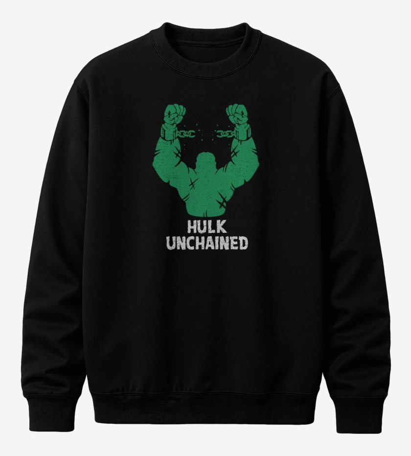 Poleron polo Negro de Hulk unchained